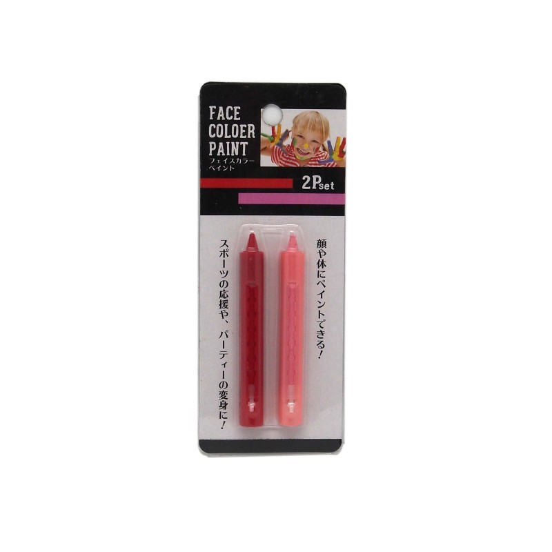 Face Color Paint 2pcs Red & Pink